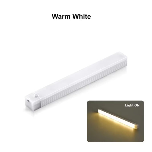 USB Type C Rechargeable Motion Sensor LED Bar Light Induction Night Light Portable for Kitchen Bedside Wardrobe Closet Aisle